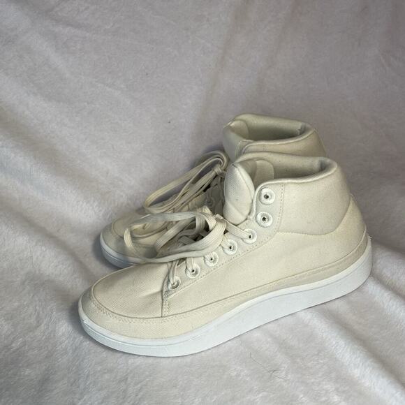 Allbirds Pacer Canvas Mid Top Retro Woman's Sneaker, Natural White, Size 9 EUC! - Picture 3 of 7